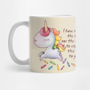 Snarkles the Unicorn: "Explanations" Mug